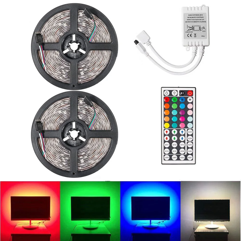 10 м USB SMD 3528 RGB светодиодный ленточный светильник DC 12V Гибкая ленточная лампа IP65