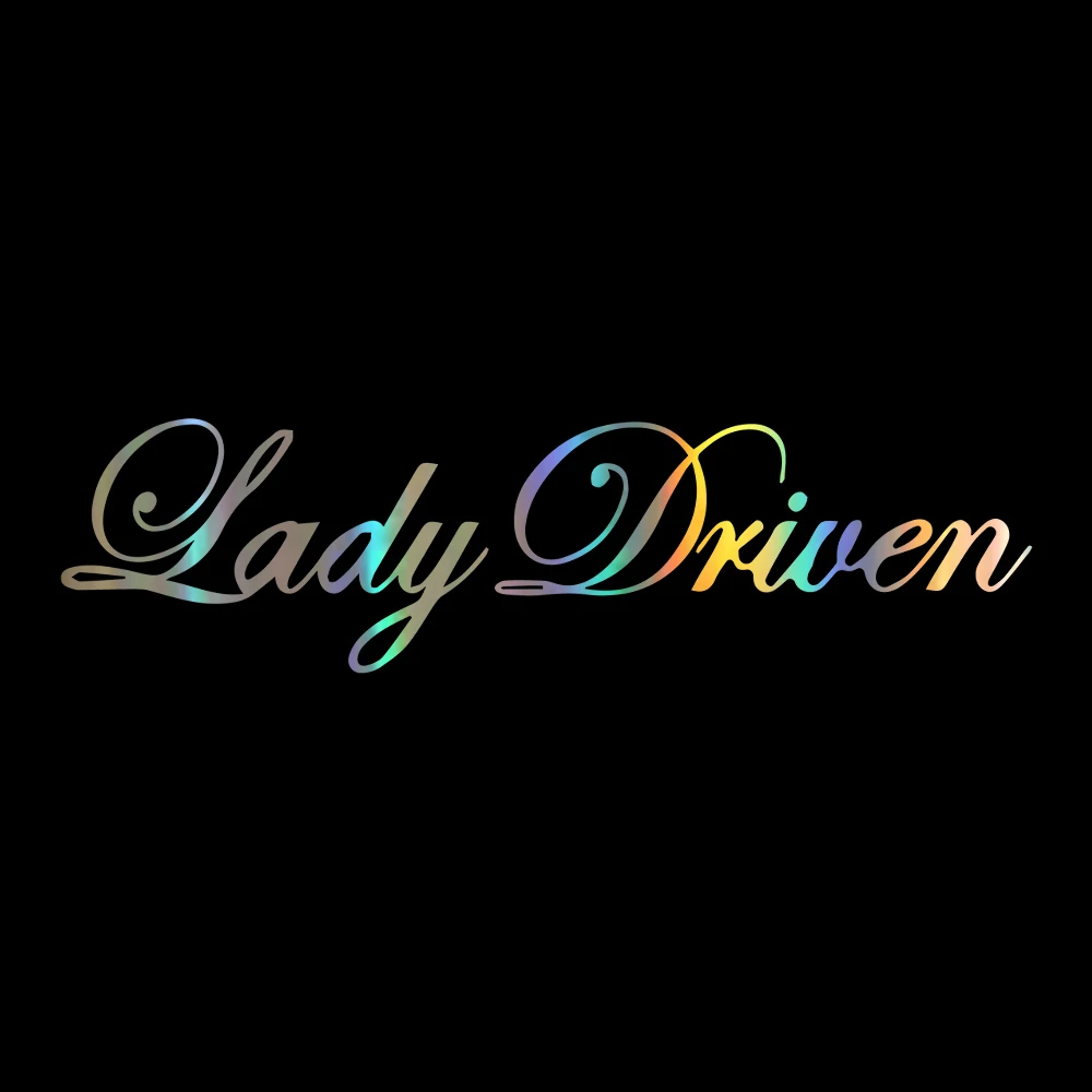 

Lady Driven Car Stickers and Decals Funny Quotes Car Styling Bumper Sticker Vinyl Decal for Vehicle Window Door Body 6.29"x1.25"