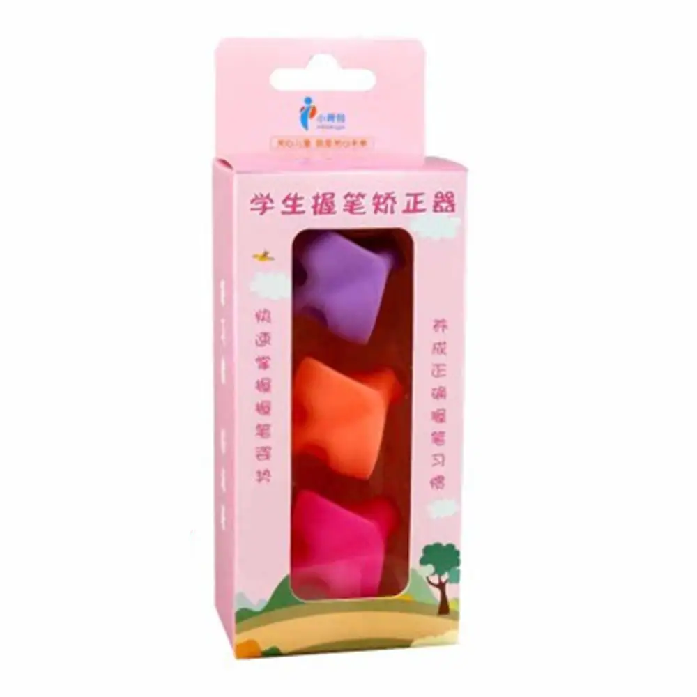 3 шт./компл. милый силиконовый карандаш с рукояткой для начинающих