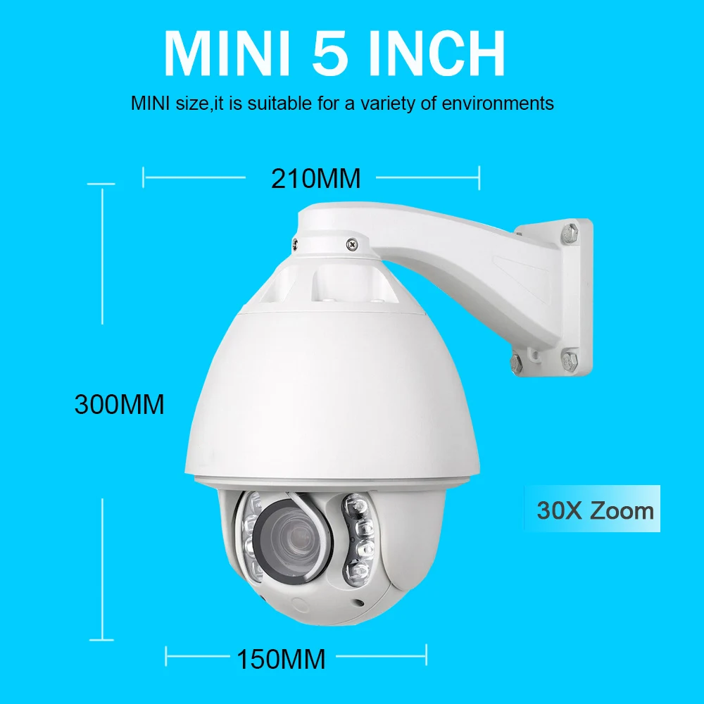 IMPORX 5 дюймов 2MP 20X 30X зум POE автоматическое отслеживание высокая скорость купольная