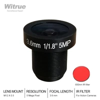 witrue hd cctv lens 5mp 3 6mm 11 8 f2 0 m12 mount with ir filter for action camera security cameras