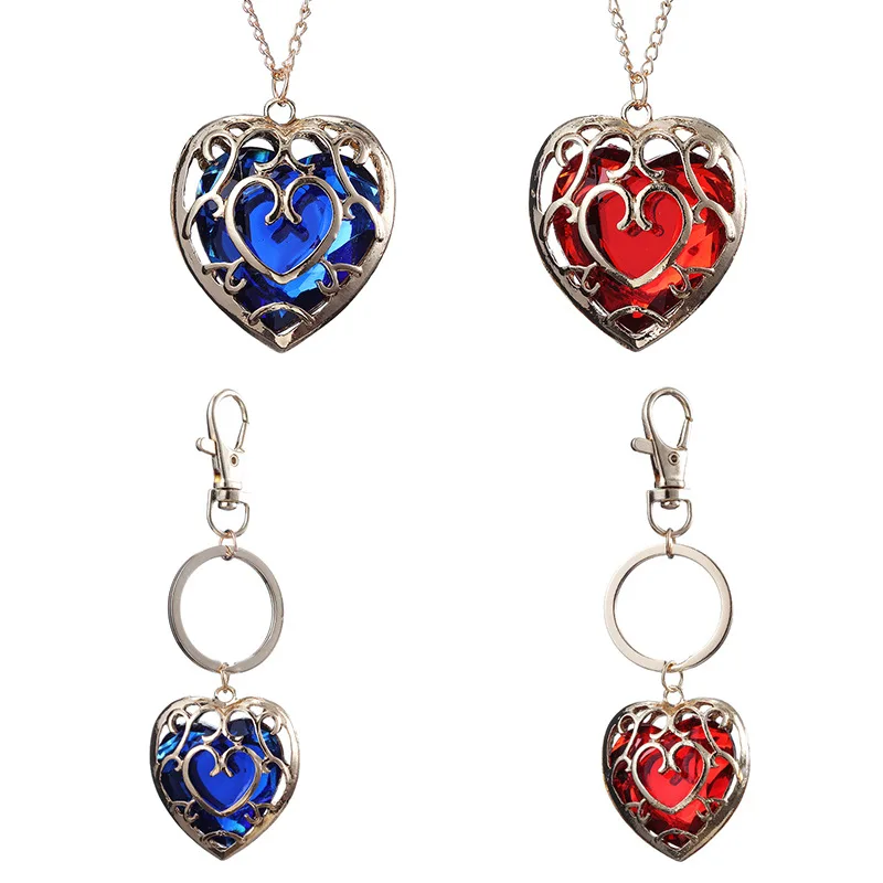 Игра Легенда о Зельде Косплей Голубое сердце ожерелье кулон ювелирные изделия