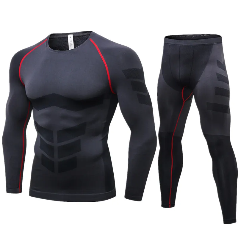 Антимикробное зимнее термобелье набор мужские кальсоны термо одежда леггинсы