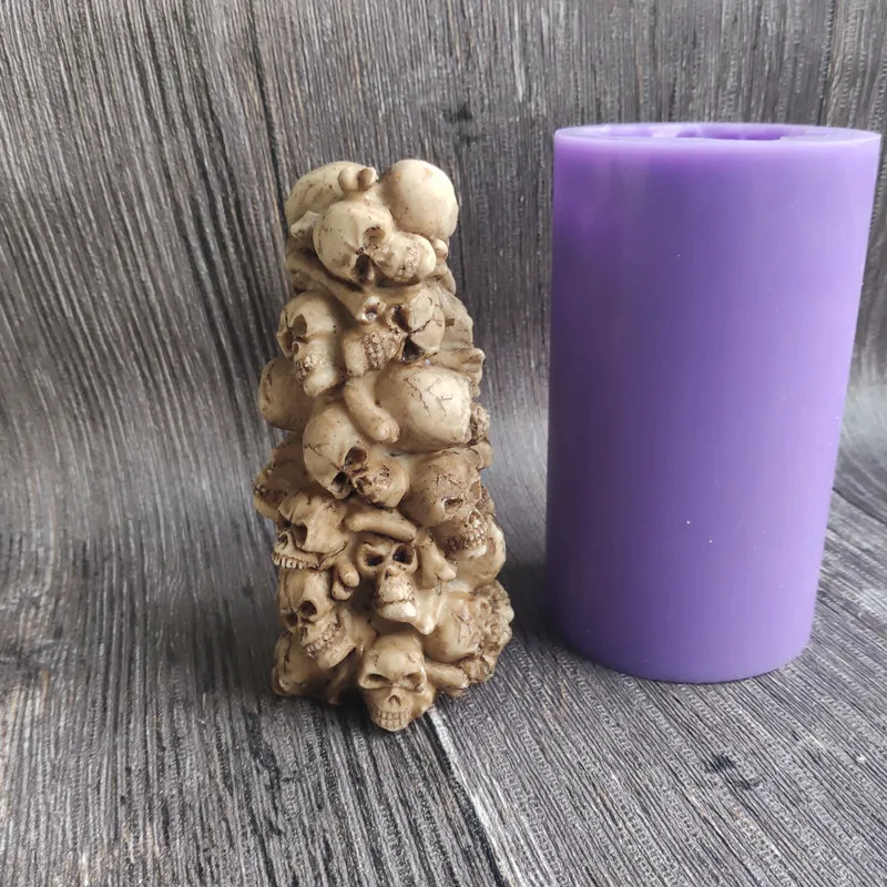 

3D New Craniotomy Silicone Mold Round Candle Food Grade Silicone Mold Craniotomy Handmade Soap Gypsum Epoxy Mold 1492