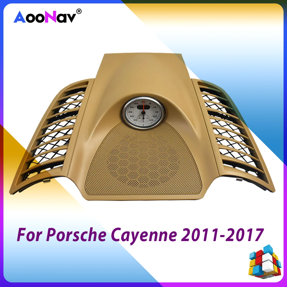 

Для Porsche Cayenne 2011-2017 Оригинальный автомобильный стиль приборная панель компас центральная консоль декоративная крышка электронные часы