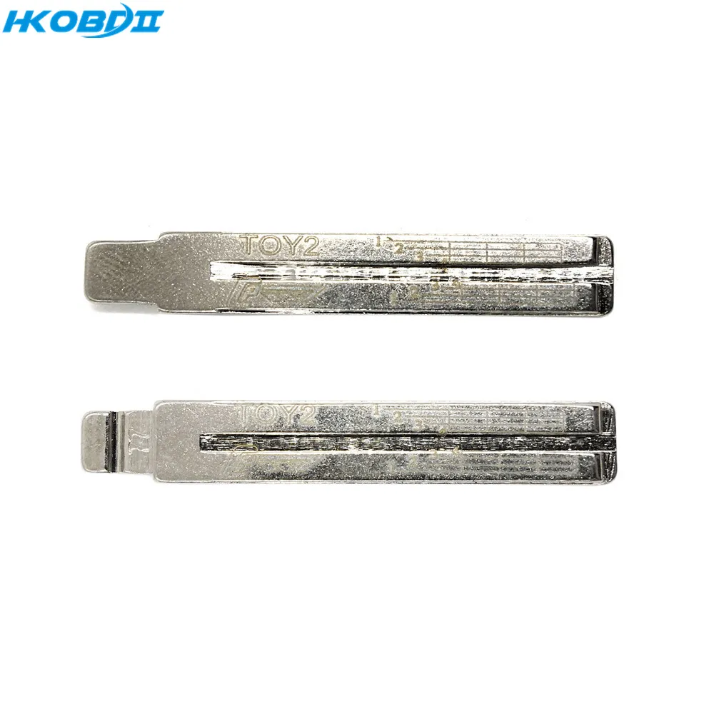 HKOBDII 10 шт. 77 # TOY2 гравированная линия пустые весы неразрезанный ключ KD для Toyota Lishi 2