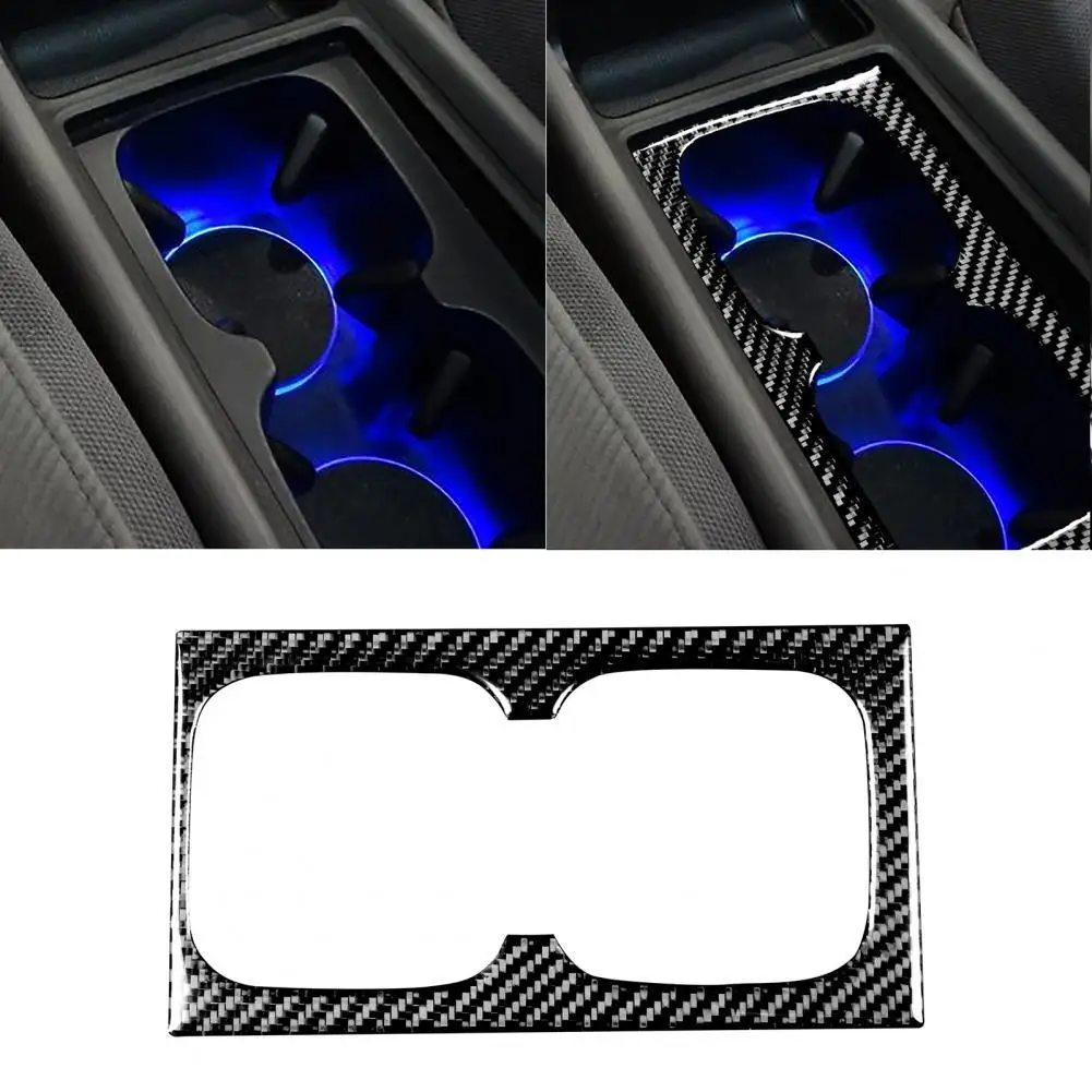 

Cup Holder Panel Trim Stylish Easy Install Carbon Fiber Waterproof Cup Holder Sticker for Civic 8 Gen 2006-2011 Car Accessories