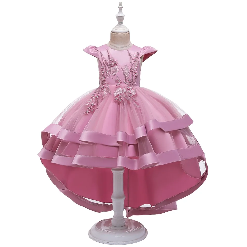 Платье для девочек наивысшего качества платье принцессы с цветами, очень красивое платье принцессы платье-труба для фортепиано Костюм Детское платье для детей возрастом от 3 до 12 лет