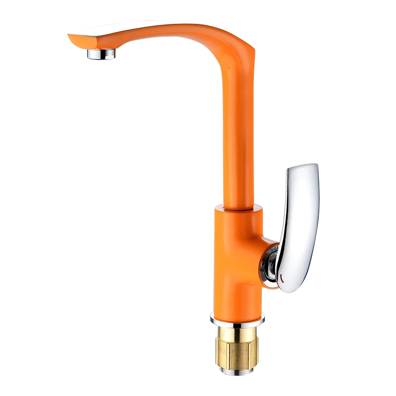 Rotary brass kitchen faucet bathroom high Black / Chrome gold Green orange | Обустройство дома
