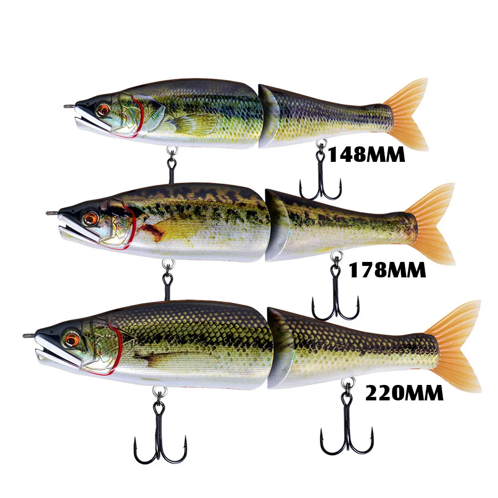 

swimbait jointed bait for Pike Big Bass Fishing Lure 220mm 178mm slow sinking floating CF.LURE Segments Slide Jointed Baits