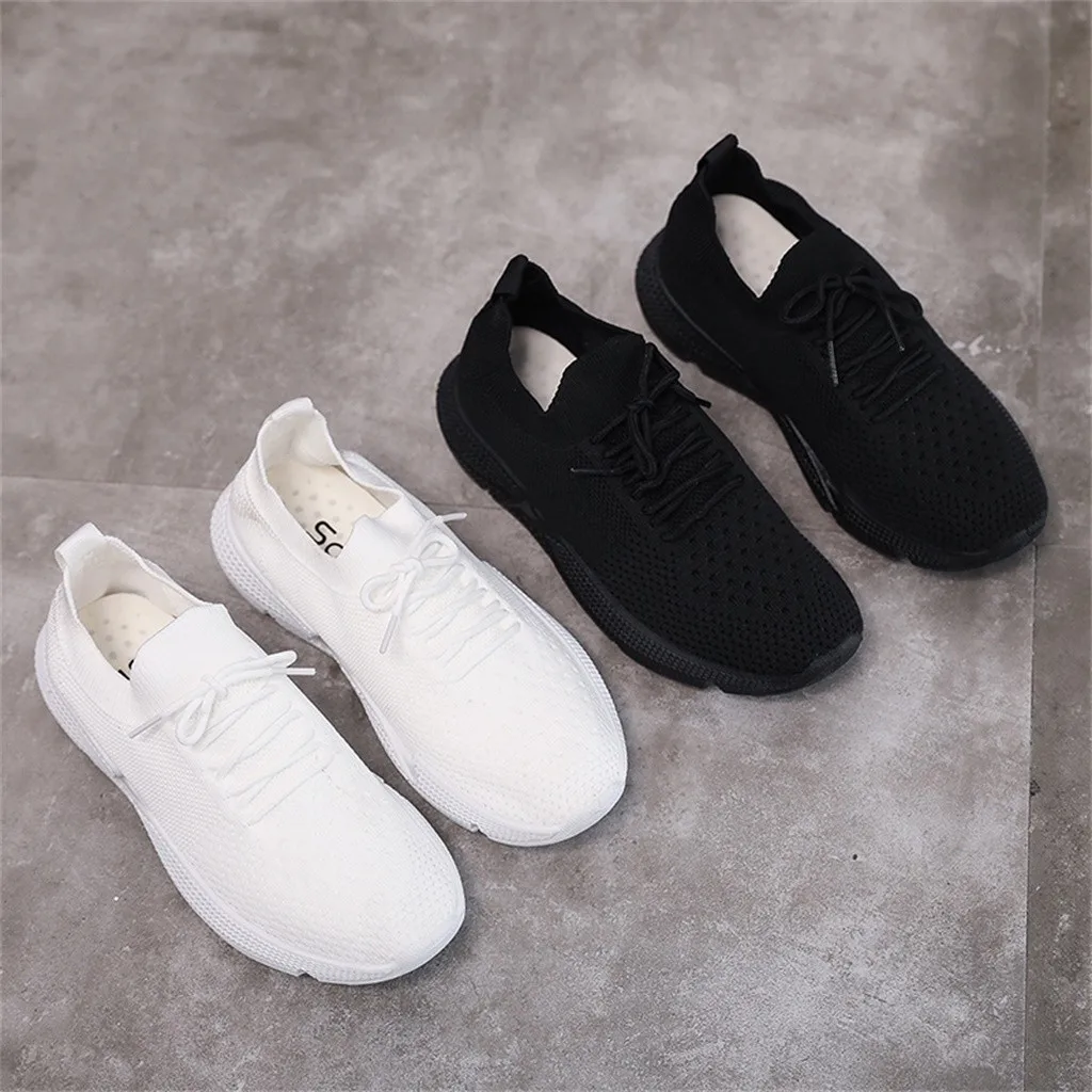 

SAGACE 2019 New Women Sneakers Flats Fashion Casual Ladies Shoes Female Lace-Up Mesh Breathable Shoes Outdoor Running Sneaker