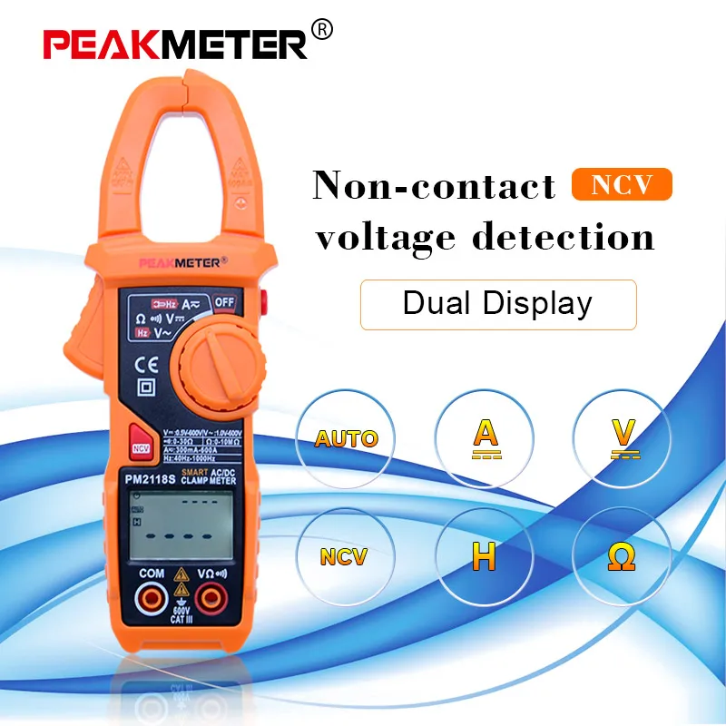 Портативный смарт мультиметр переменного/постоянного тока PM2118S измеритель