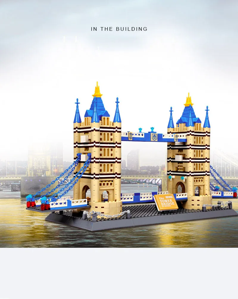 Городской замок здание дом наборы Нотр-Дам де Пари башня мост Elizabeth Башня Биг-Бен