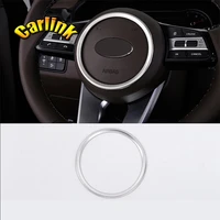 for kia optima k5 kx5 2016 2017 2018 stainless steel car steering wheel round button frame car styling cover trim accessories