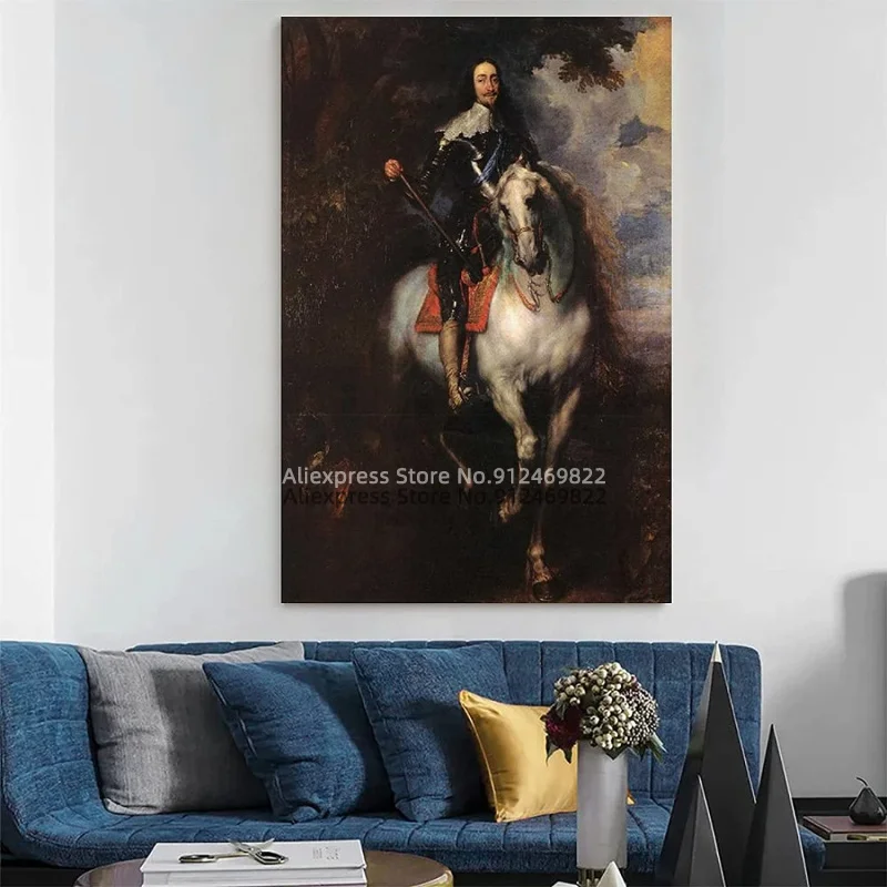 Картина маслом постер для конного спорта портрет короля Чарльза I из Англии 1635 от