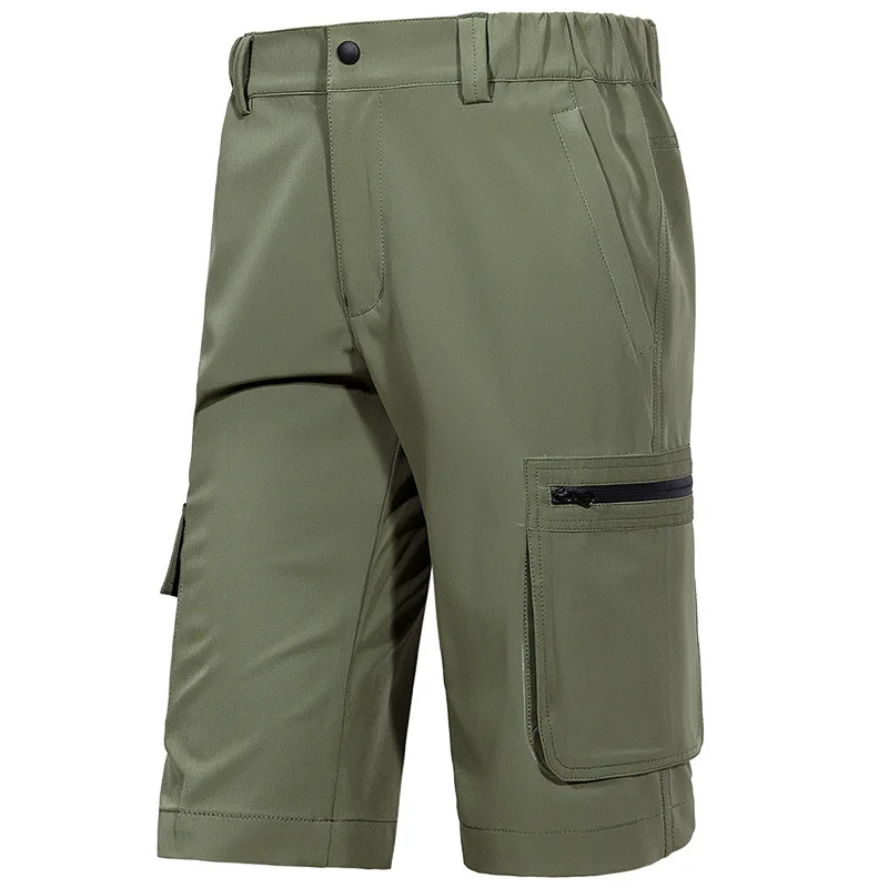 Летние мужские быстросохнущие Пятиточечные брюки повседневные свободные тонкие