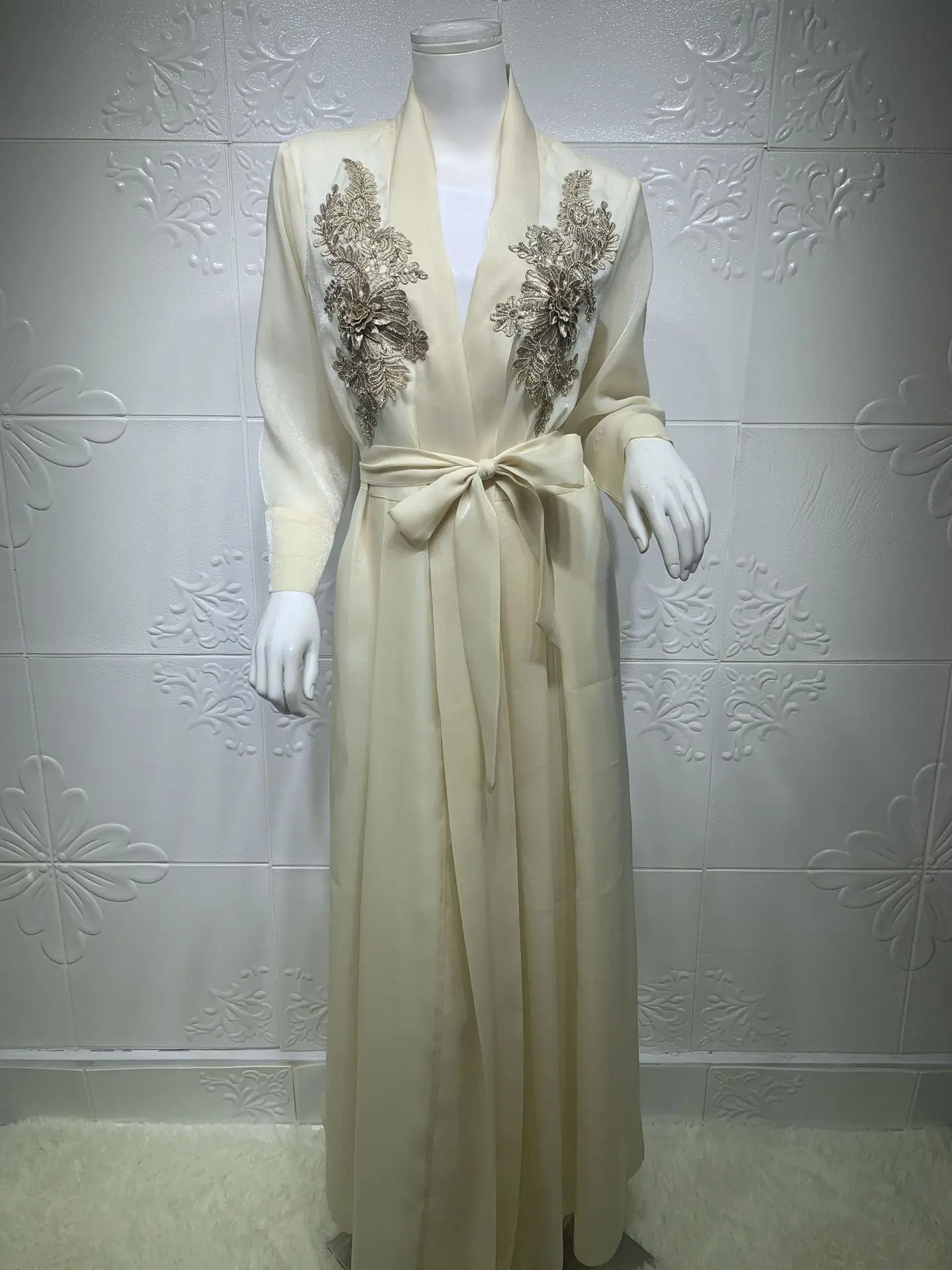 

Ramadan Turkey Open Abaya Dubai Muslim Sets Evening Dresses for Women Islam European Clothing Caftan Marocain Musulman Ensembles