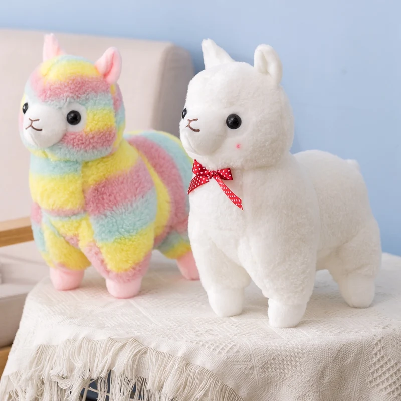 

Kawaii Colorful Alpaca Plush Doll Baby Cute Animal Soft Cotton Stuffed Doll Home Soft Toys Sleeping Mate High Quality Kids Gift