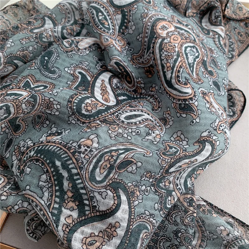 

Summer women 180cm Cotton Linen Scarf Shawl Headcloth Voile light soft scarf