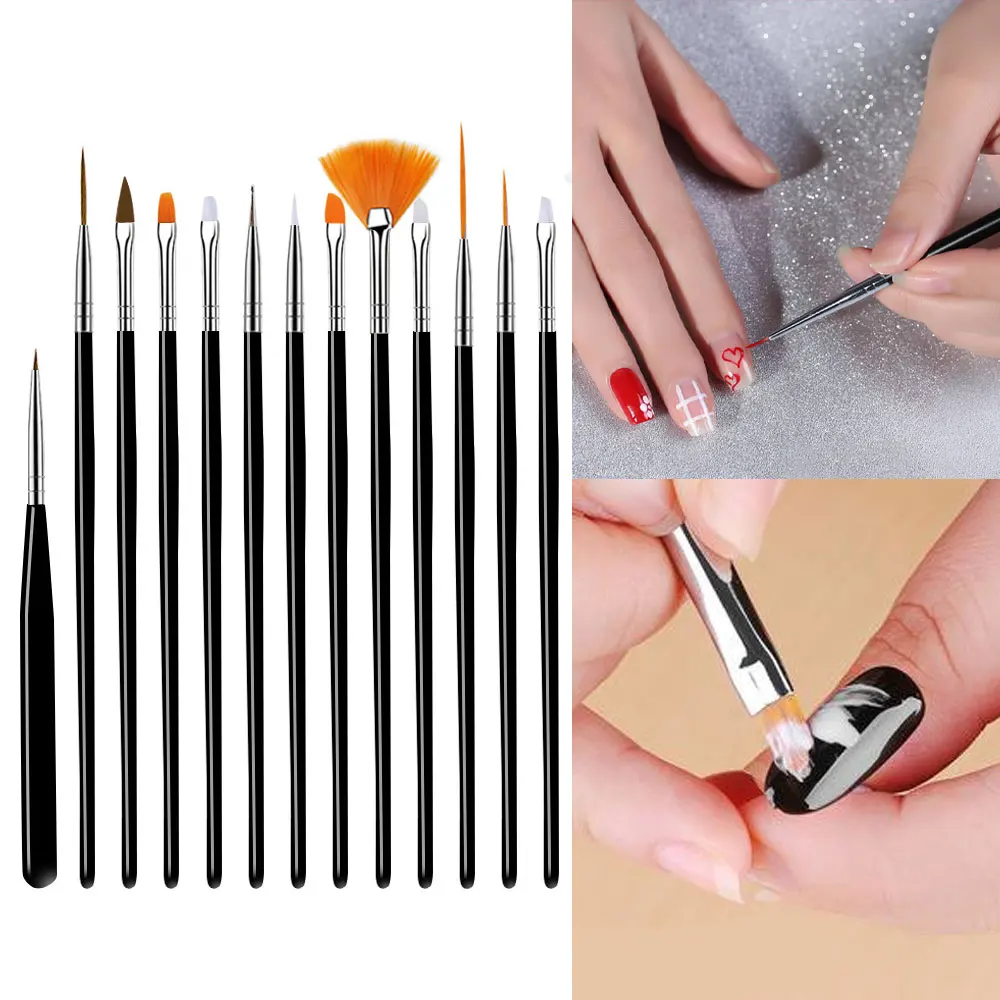 

Набор кистей для маникюра стразы, 15 шт.