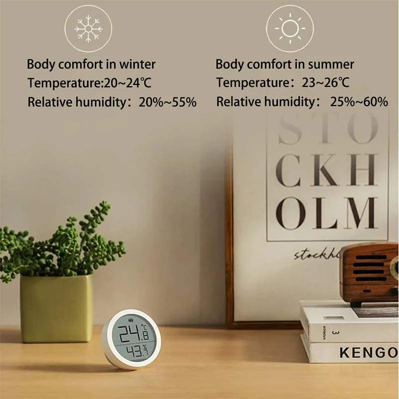 

2021 Qingping Lite E Thermometer Hygrometer Temperature&Humidity Sensor LCD Screen Support Celsius and Fahrenheit Change