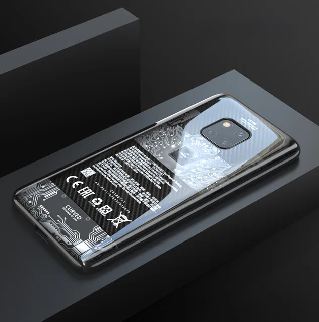 Чехол из закаленного стекла для huawei P30 P30 Pro mate 30 20 Pro p30 4 в 1 6D изогнутая шахматная доска противоударный чехол мягкий чехол - Цвет: Color A