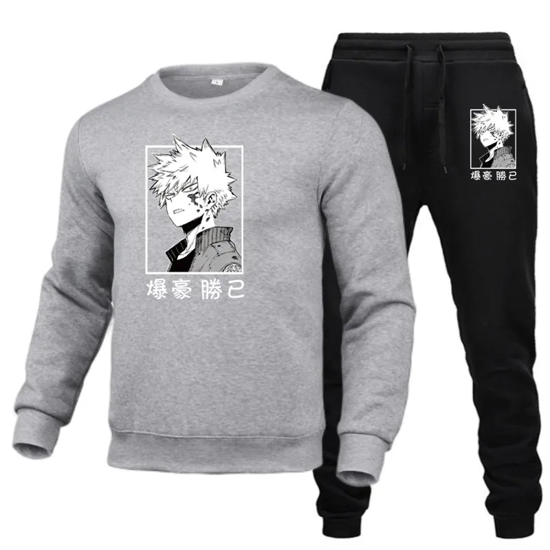 

New men's and women's sweatshirt suit Hunter X Hunter Killua sportswear pullover suit wool hoodie + sweatpants jogging S-3XL