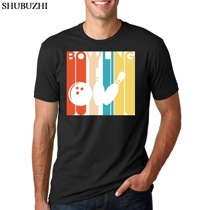 Старый винтажный Боулинг геометрические фигуры для котелков футболки мужчин в