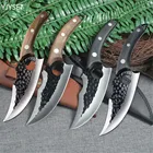 Кухонный нож ручной работы из нержавеющей стали для обвалки, рыболовный нож, мясница, резак для приготовления пищи на природе, нож мясника с крышкой ножа