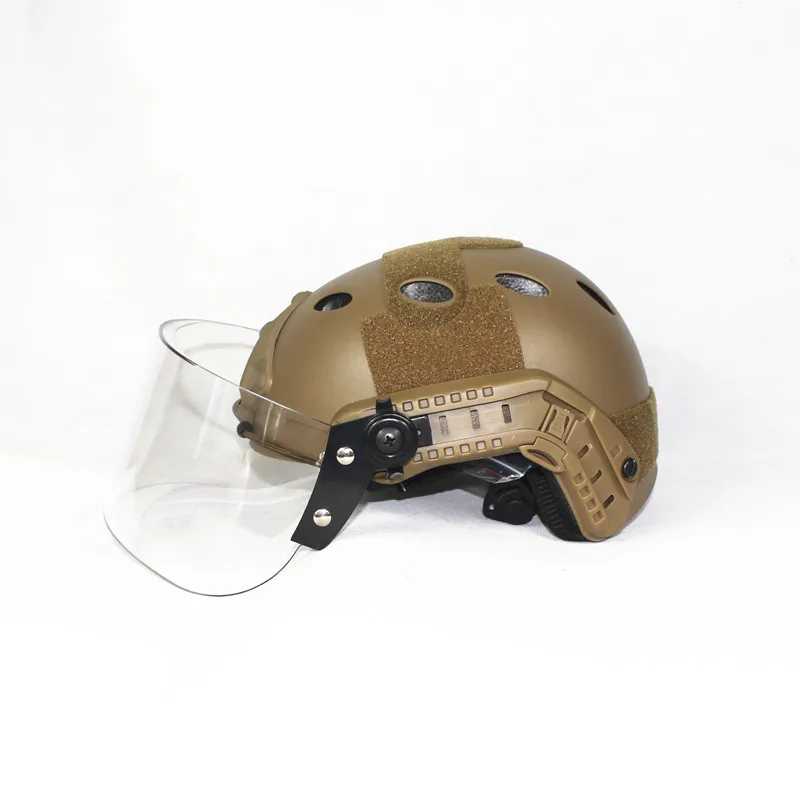 

High Quality Protective Paintball Wargame Helmet Army Airsoft MH PJ Tactical FAST Helmet with Protective Goggle Lightweight lens