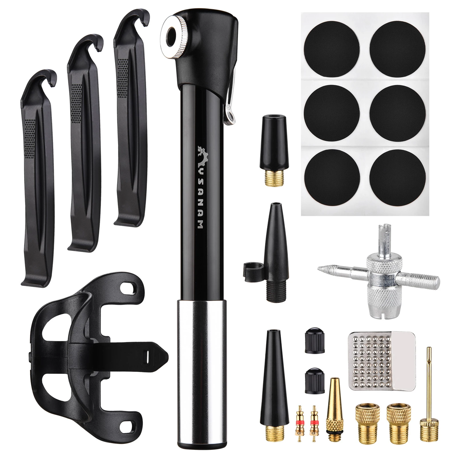 

Велосипедный мини-насос 120PSI, воздушный насос высокого давления для ремонта шин, подходит для Presta Schrader Valve