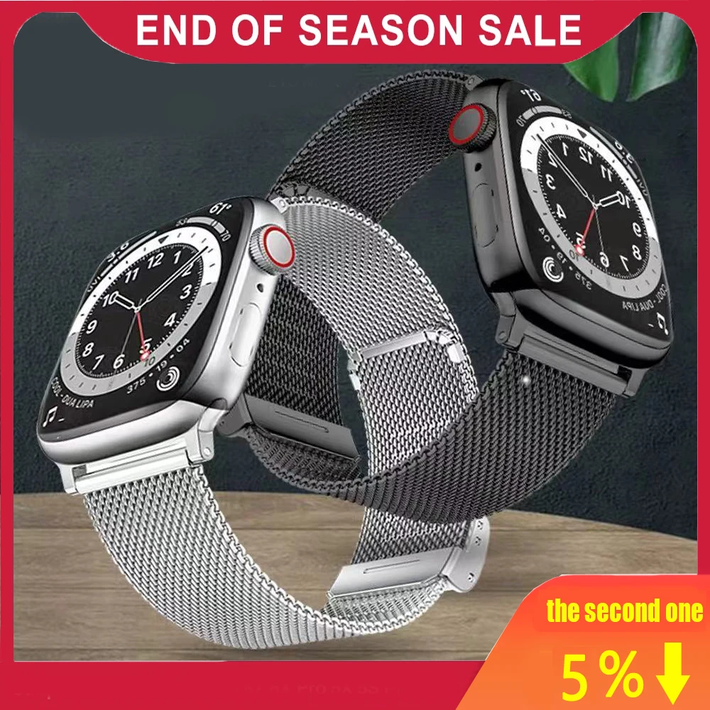 

Ремешок для часов Apple Watch, сменный Браслет из нержавеющей стали, сетчатый ремешок 38 мм 40 мм для iwatch series 5/4/3/2/1 42 мм 44 мм