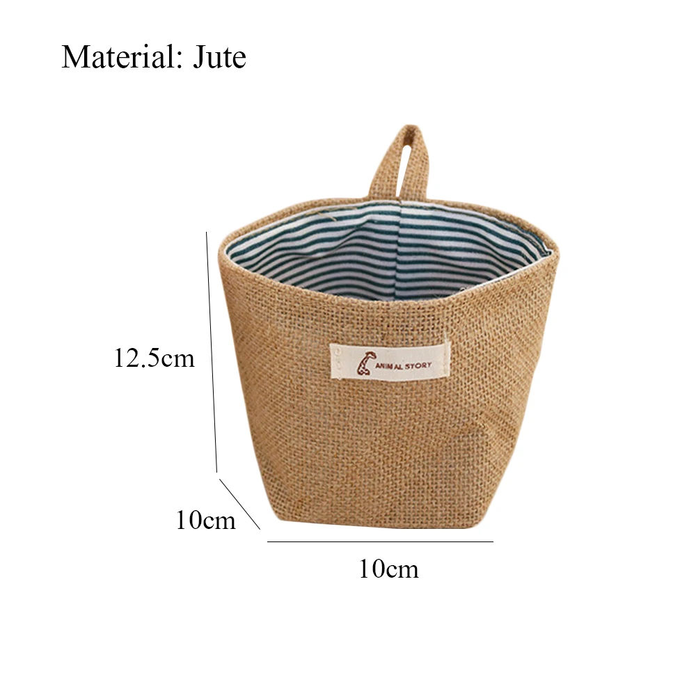 1 шт. Льняная сумка из хлопковой ткани настенная Дверь Шкаф подвесной органайзер