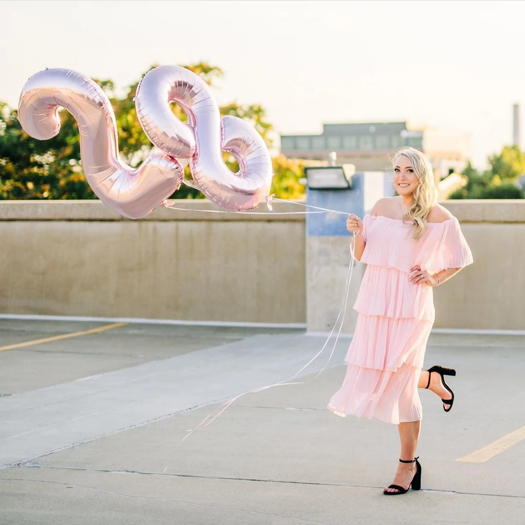 1 шт. 40 дюймов розовое золото Серебряное количество фольгированные шары