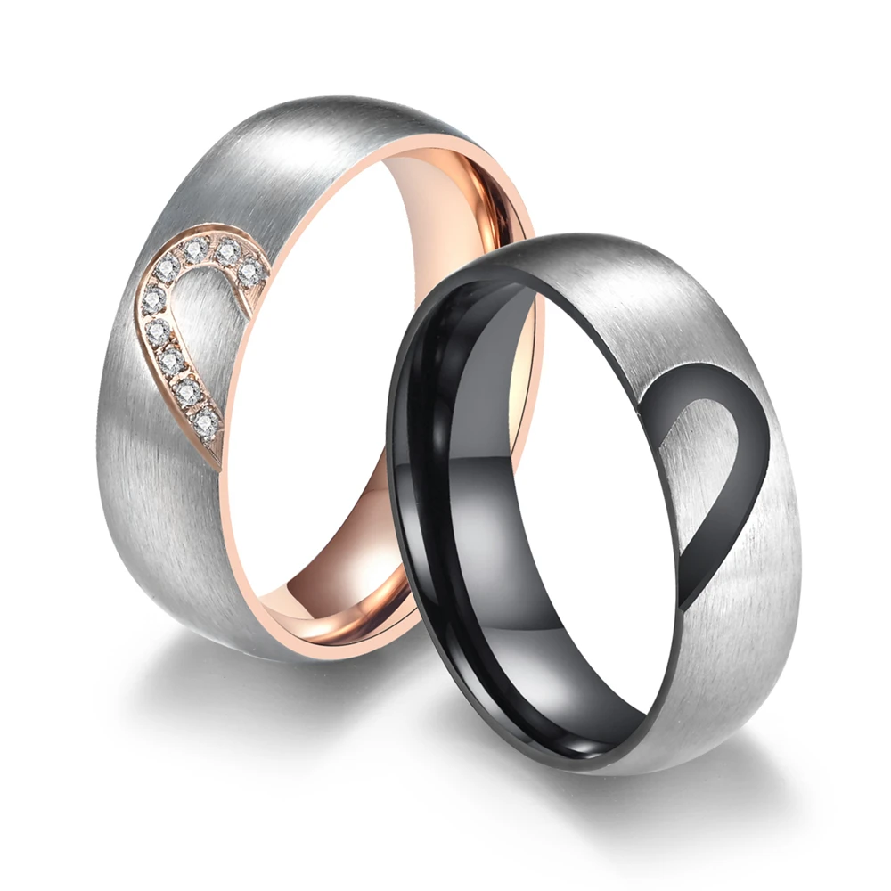 Кольца для влюбленных Кристалл кубический циркон мода любовь навсегда Свадебное