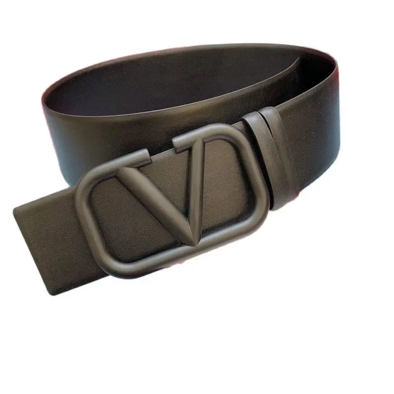 

7CM wide buckle reversible High quality leather skirt belt for women 2021 new luxury designer brand corset belt 2021