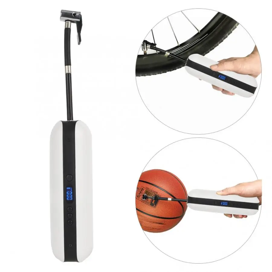 Мини портативный велосипедный электрический воздушный насос с ЖК дисплеем умный