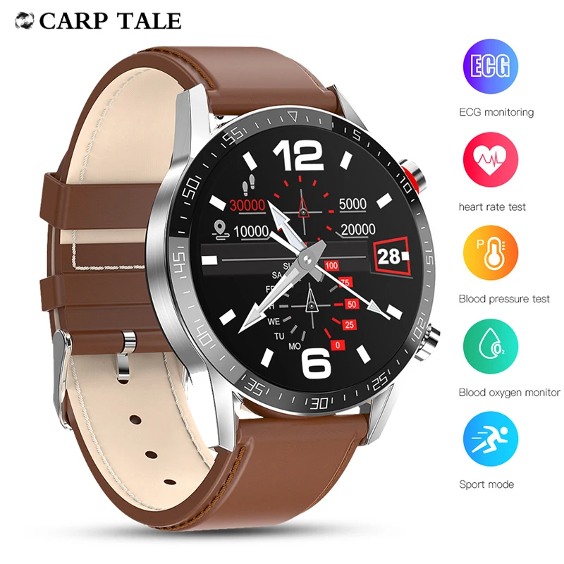 

2020 smart watch men IP68 waterproof ECG Heart Rate Sleep Tracker Bluetooth call smartwatch men for apple honor redmi