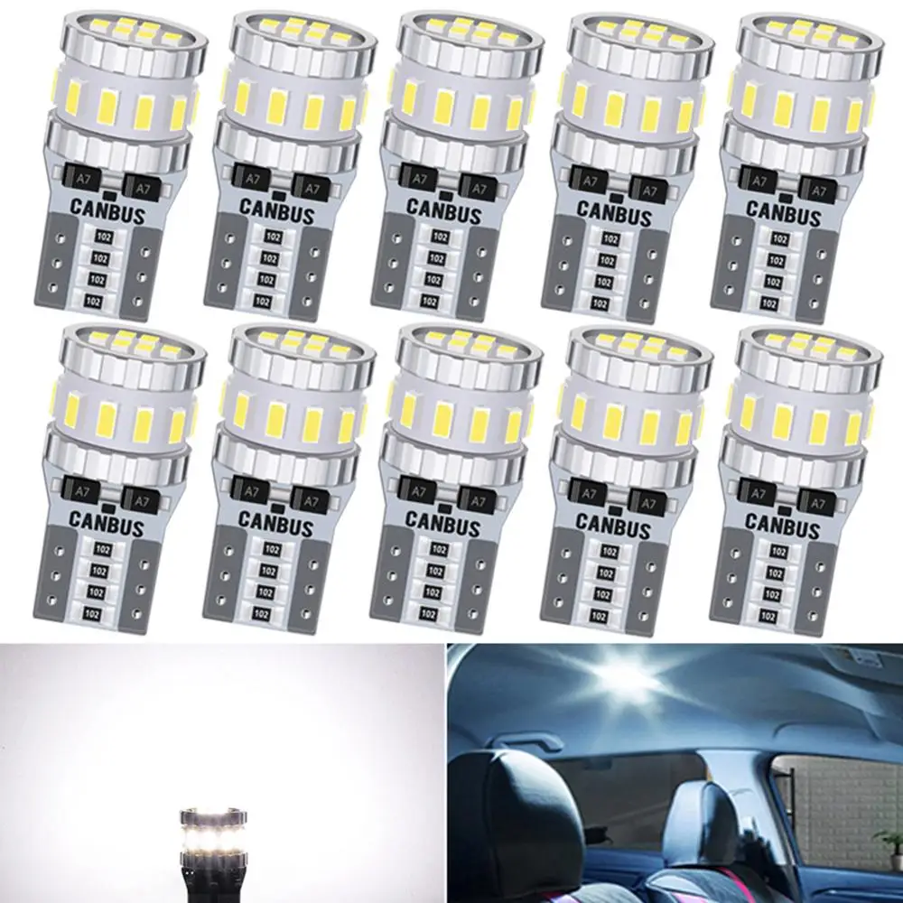 Светодиодные лампы Canbus 10x T10 W5W 168 194 для Mitsubishi Lancer 9 10 Outlander XL l200 Pajero Sport|Сигнальная