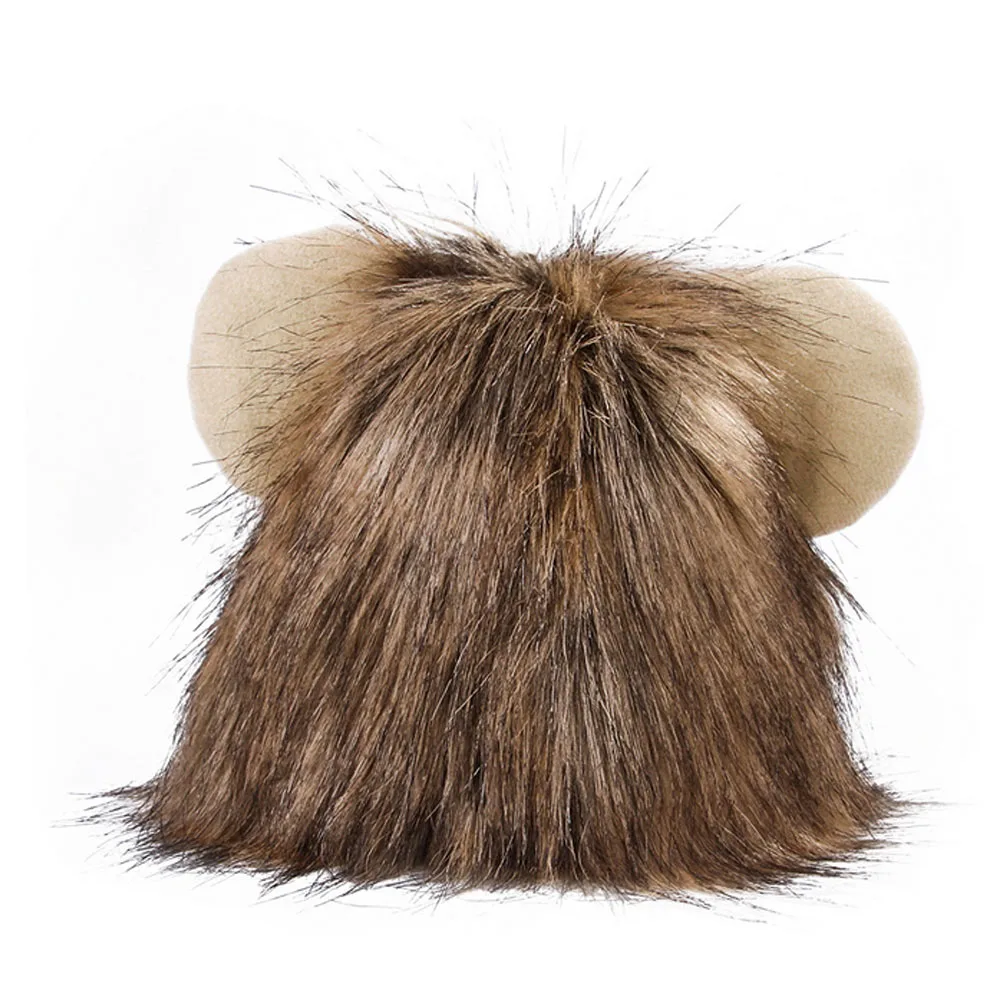 Behogar Милая шляпа для животных Костюм Косплей льва волос гривы кошка Кепки собака