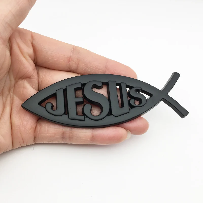 3D Металл Иисус Рыба символ логотип наклейка значок для автомобиля эмблема
