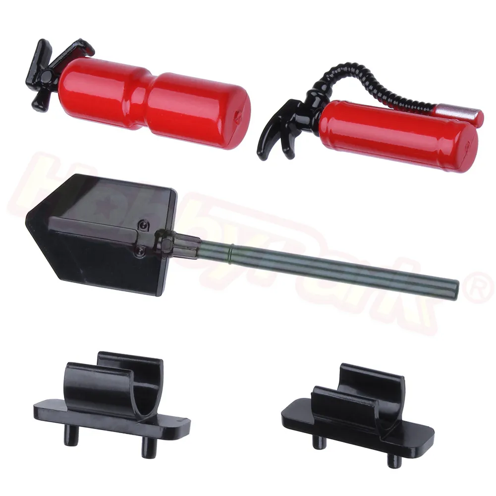 Имитация мини огнетушителя и лопаты декор для 1/10 RC Crawler Truck Traxxas Trx 4 Axial SCX10 90046 RC4WD D90