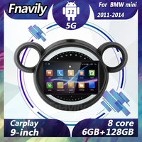 fnavily 9 android 11 car dvd player for bmw mini r56 r60 car radio video stereos gps navigation 5g audio mp3 2011 2014