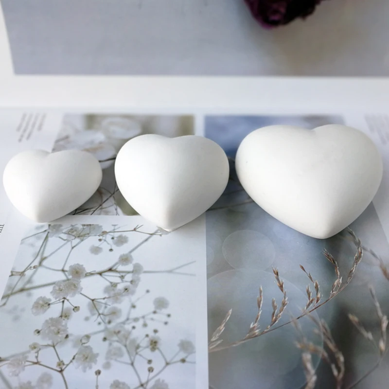 3D сердце ароматический гипс пластырь силиконовая форма для украшения автомобиля