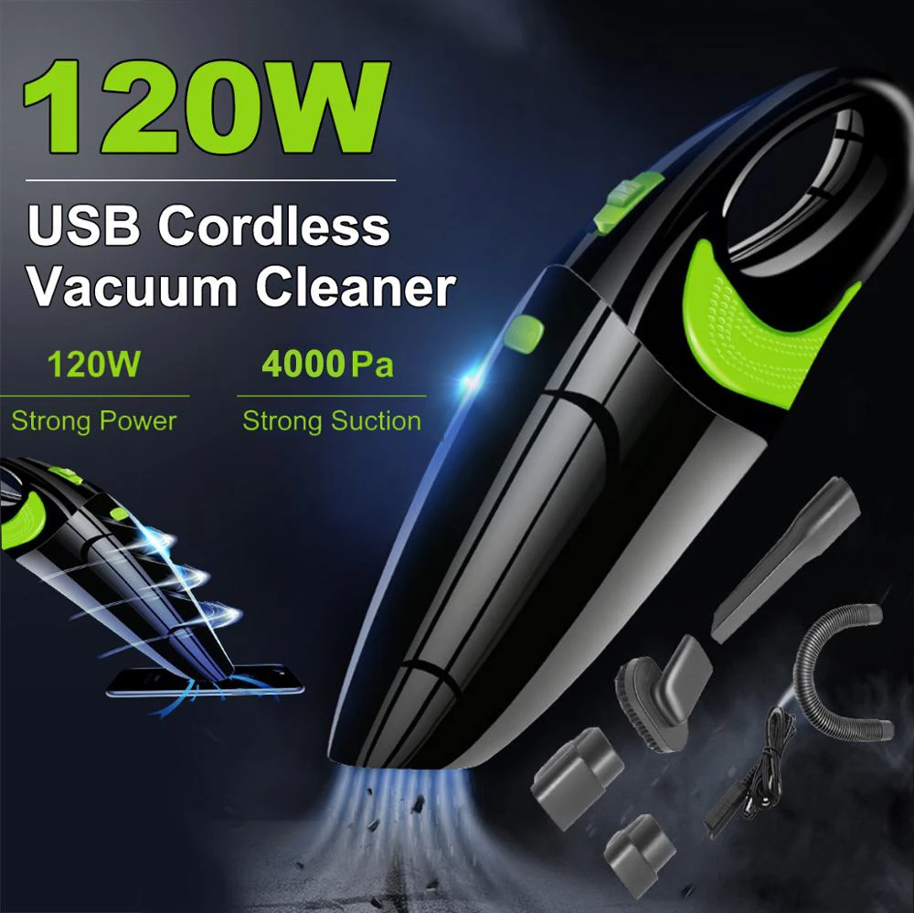 

Wireless Car Vacuum Cleaner Portable Handheld Vacuum Cleaner 4000Pa Quick Charge Powerful Cyclone Suction for Home Office Car