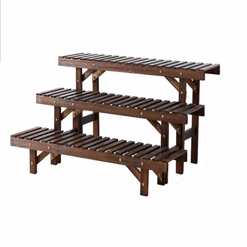 Macetas Estanteria Jardin Estante Repisa Para Plantas Escalera Decorativa Madera напольная стойка для балкона