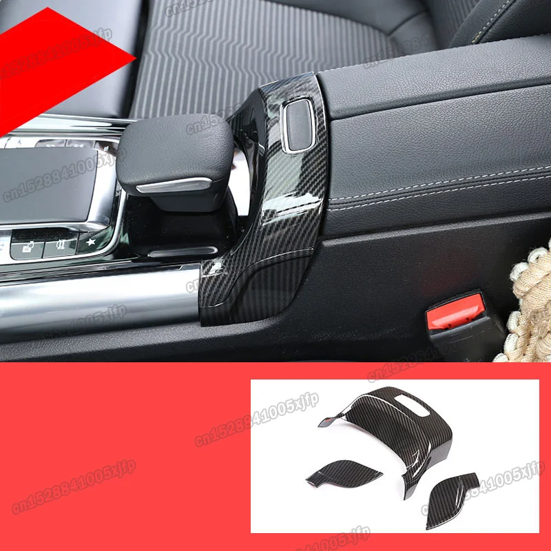 

carbon fiber car armrest switch front trims for mercedes benz B class 2019 2020 2021 2022 w247 180 220 250 4matic accessories
