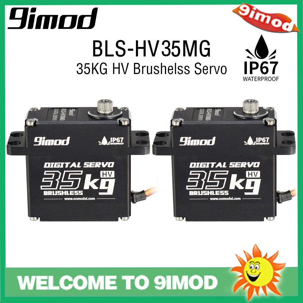 9imod Servo resistente al agua BLS-HV35MG 35KG engranaje de Metal HV Servo Digital sin escobillas para RC coche barco Robot DIY-0