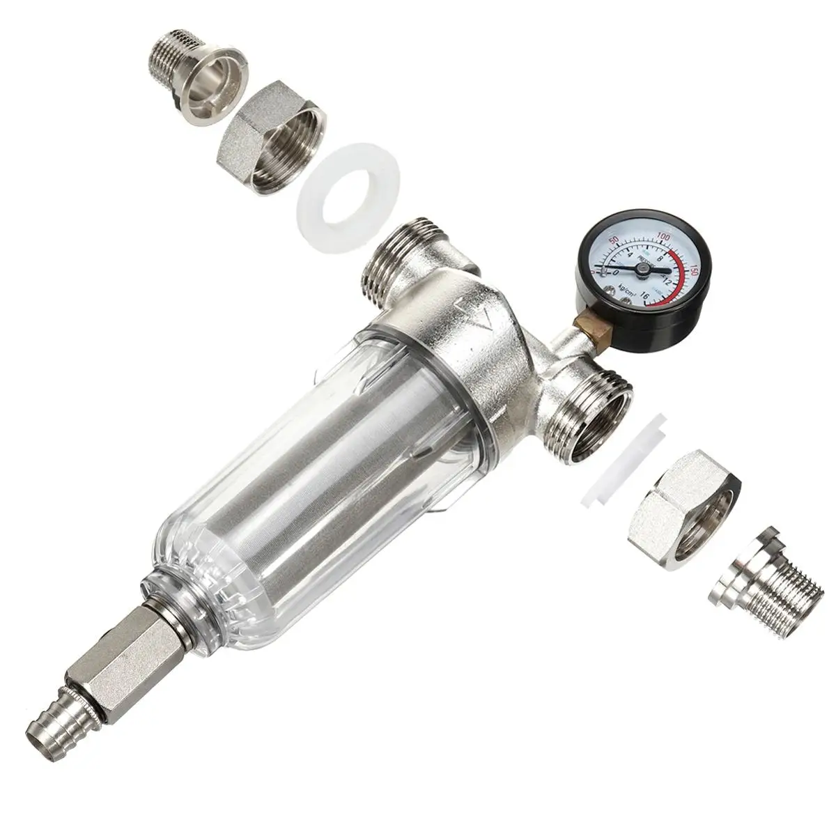 

HOME-Water Filters Front Purifier Copper Lead Pre-filter Backwash Remove Rust Contaminant Sediment Pipe 304 stainless steel