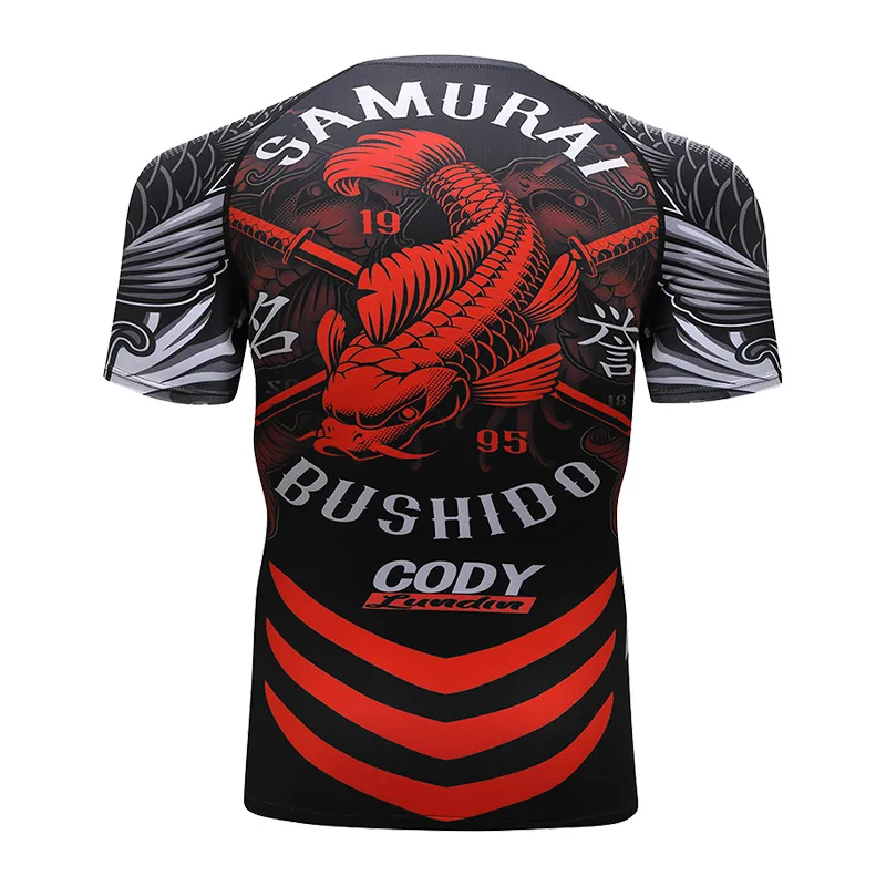 Rashguard тематика Бразильское джиу джитсу Gi MMA мужская футболка 3D Муай Тай футболки с